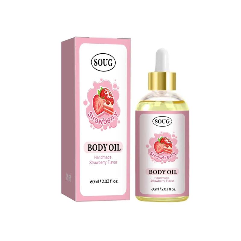 Strawberry Flavor Body Juice Oil, Calf Muscle Massage Oil, Very Fluid Body Oil, Body Care Oil for Women & Men