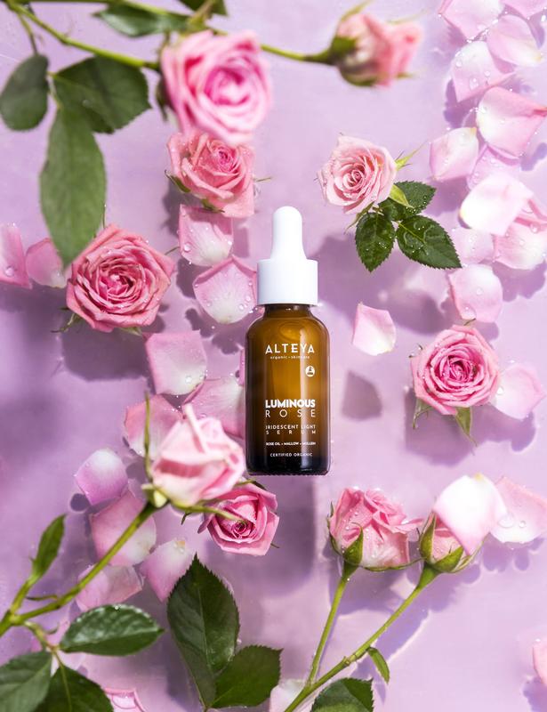 Alteya Luminous Rose Glow Serum - Hyaluronic Acid, Mullein, and Bulgarian Rose Otto Oil - Moisturizing Skincare for All Skin Types