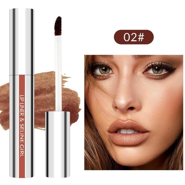 LIP LINER STAY-N - Peel Off Lip Liner with Hyaluronic Acid & Vitamin E, Seline Girl Long-Lasting Lip Stain & Color-Defining Lipliner Stick lip liner