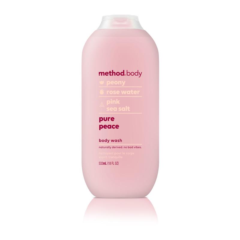 Method Body Wash, Pure Peace, Paraben and Phthalate Free, 18 oz (Pack of 1) Body Care Soap Blend Daily