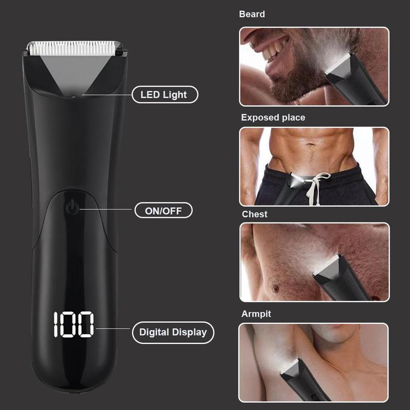 Electric Hair Trimmer, 1 Box Men's Body Hair Trimmer, Durable Ceramic Blade for Smooth Shaving, Perfect Gift Idea for Men, Christmas Gift, Winter Gift, Thanksgiving Gifts