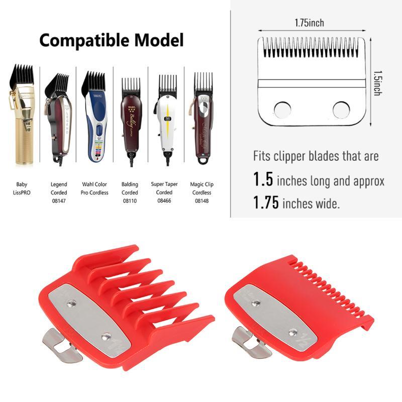 Hair Clipper Limit Combs, 2 Counts set Hair Clipper Positioning Combs, Professional Electric Hair Clipper Limit Combs, Barber Hair Clipper Limit Combs