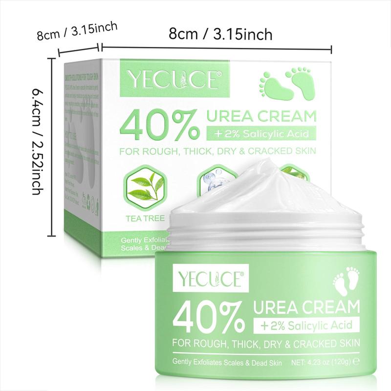 120g Urea Salicylic Acid Moisturiser for Soothes Dry Skin, Moisturizing Tea Tree Aloe Vera Cream for Soothing Skin, Ordinary Skincare Product for Face Foot, Elbows, Hands and Knees