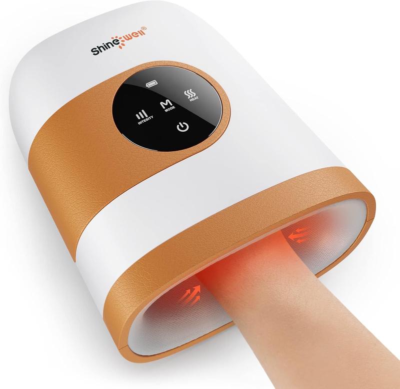 Hand Massager with Heat for Hand Massage and Finger Relief - Cordless & Portable & Touch Screen -  Gifts for Women Men Parents Comfort