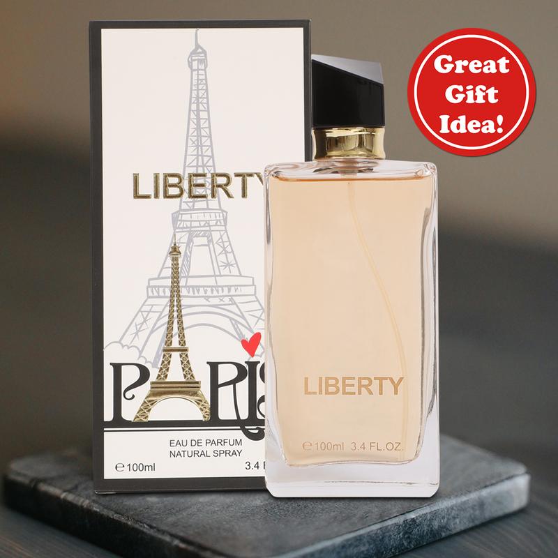 Liberty Paris Eau de Parfum Natural Spray Perfume for Women 100ml 3.4fl.oz. - White Floral, Citrus, Vanilla, Aromatic Fragrance