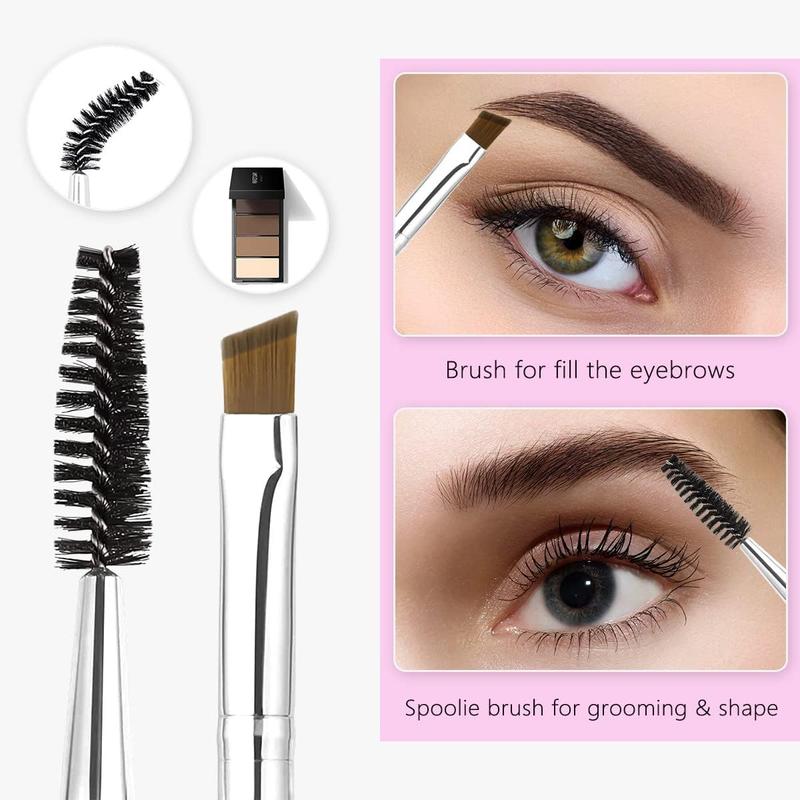 Eyelash Curlers Eyebrow Brush Kit for Women w Lash Curler, Eyelash Comb Seperator, Mascara Brushes, Eyelash Extension Tweezers, Angled Eyebrow Brush and Comb, 10 Silicone Refills Pads for Lash & Brow