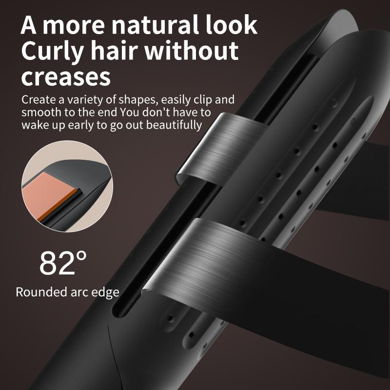 Mini 2-in-1 Hair Straightener & Curler for Dry Wet Hair, 1 Count Multifunctional Air-flow Hair Styling Cold Air Straightener, Non-damaging Straightener, Winter & New Year Gift