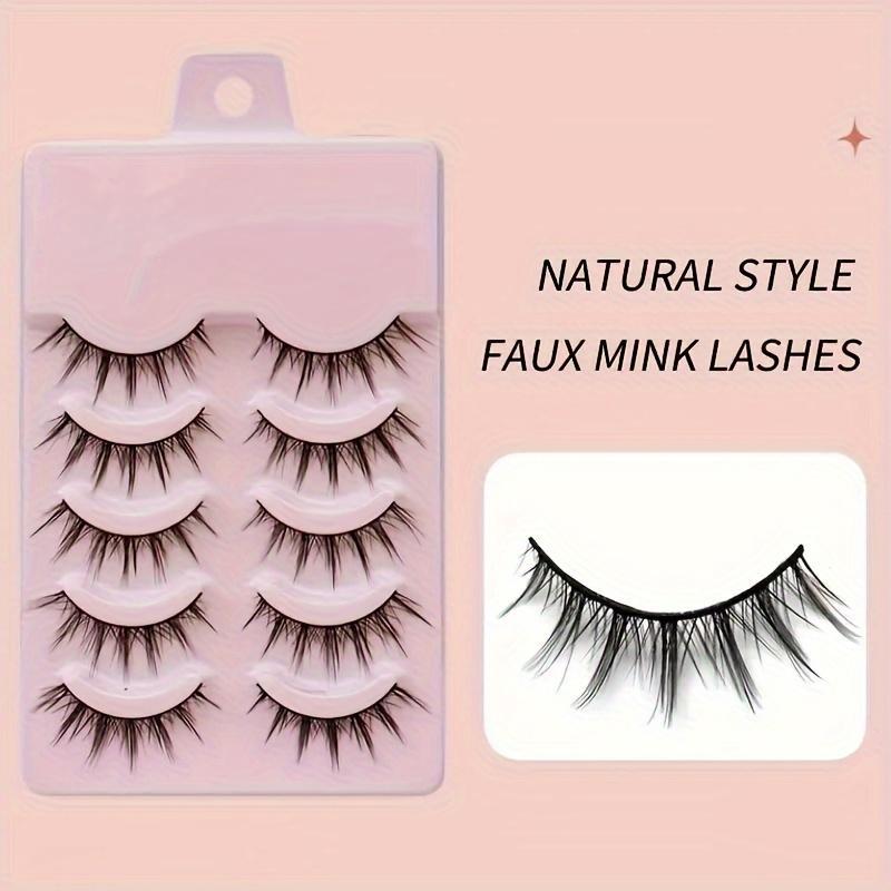 Fluffy False Eyelashes, Wispy Natural Look Faux Cluster Lashes, Reusable Eyelash Extension Makeup Tool, Easy to Apply