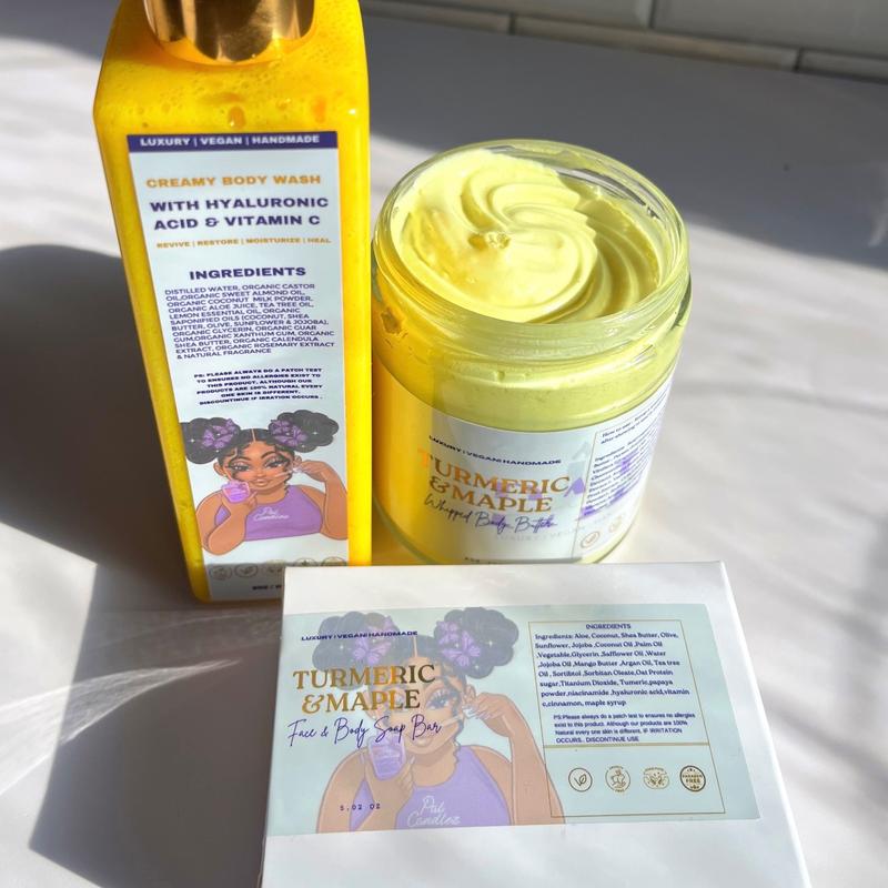 Turmeric BODY GLOW BUNDLE Hyaluronic Acid All Skin Types