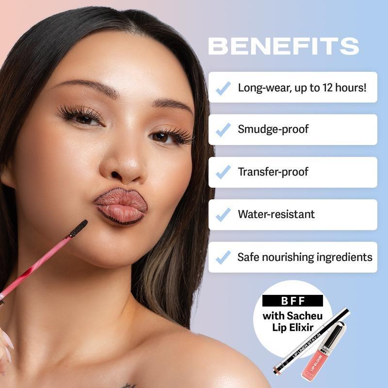 LIP LINER STAY-N - Peel Off Lip Liner with Hyaluronic Acid & Vitamin E, Seline Girl Long-Lasting Lip Stain & Color-Defining Lipliner Stick lip liner