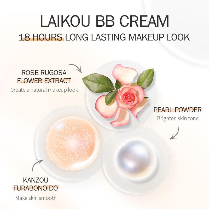 Long-lasting Foundation Cream, Moisturizing Lightweight Concealer Foundation, Full Coverage Flawless Makeup Cream, Makeup Base Primer for All Skins