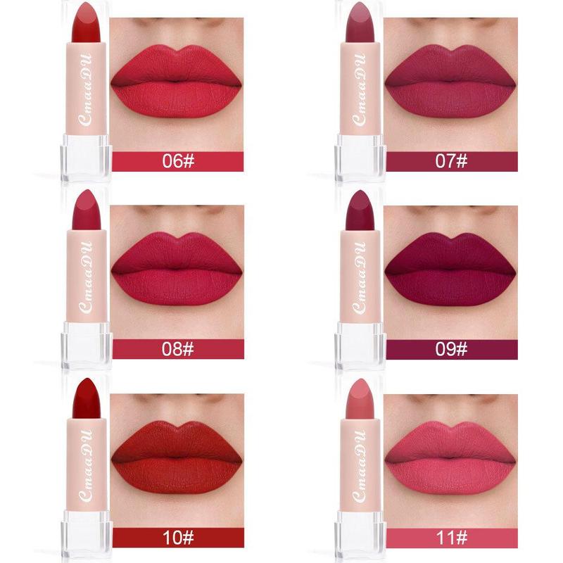 15 Colors Non-stick Matte Misty Moisturizing Waterproof Lipstick - Long-lasting, Cmaadu Hydrating and Vibrant Lip Gloss for Women - Perfect Gift for Valentine's Day, Birthday, Or Any Occasion, Christmas Gift