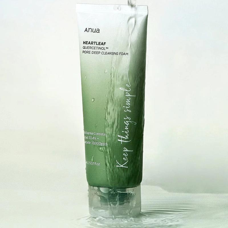 Anua - Heartleaf Quercetinol Pore Deep Cleansing Foam (150ml) Facial Cleansing, BHA, Hyaluronic Acid, Comfort Facial Wash, Skincare Skin Repair