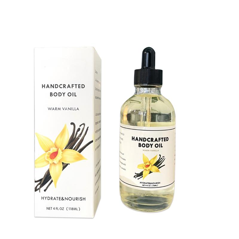 Handmade Warming Vanilla Moisturizing Oil for Silky Smooth Skin