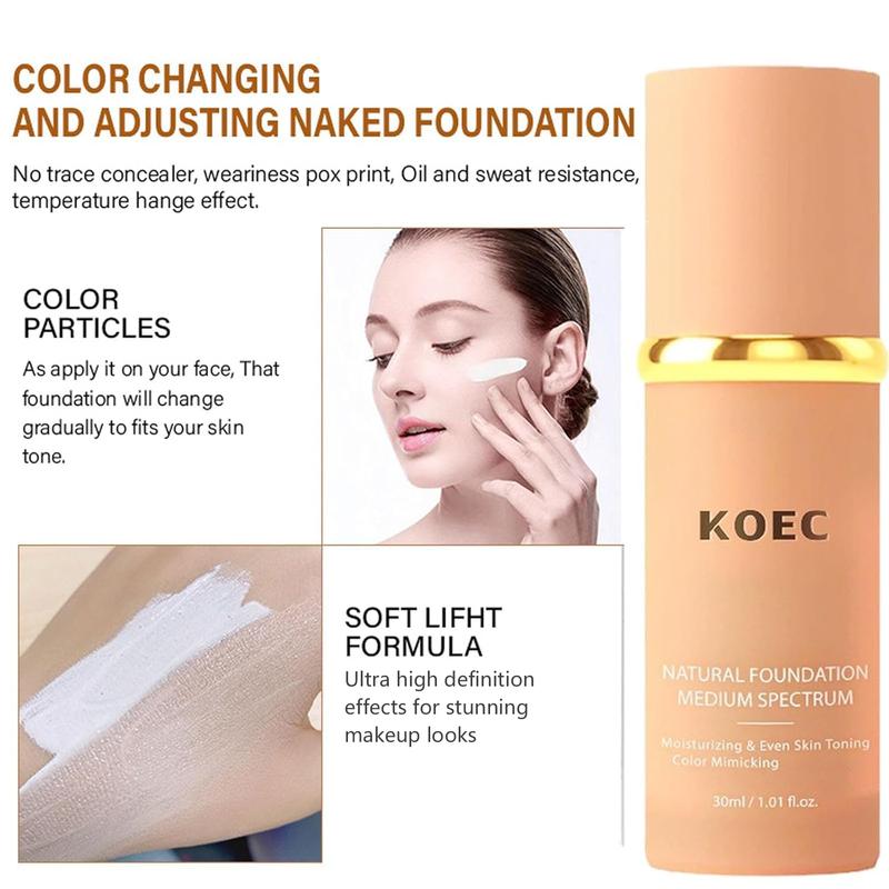 [2 Bottle] Bionic Foundation 4-in-1 Light Natural Medium Spectrum All-Day Wear Moisturizer - Beauty Makeup Concealer - Hydrating