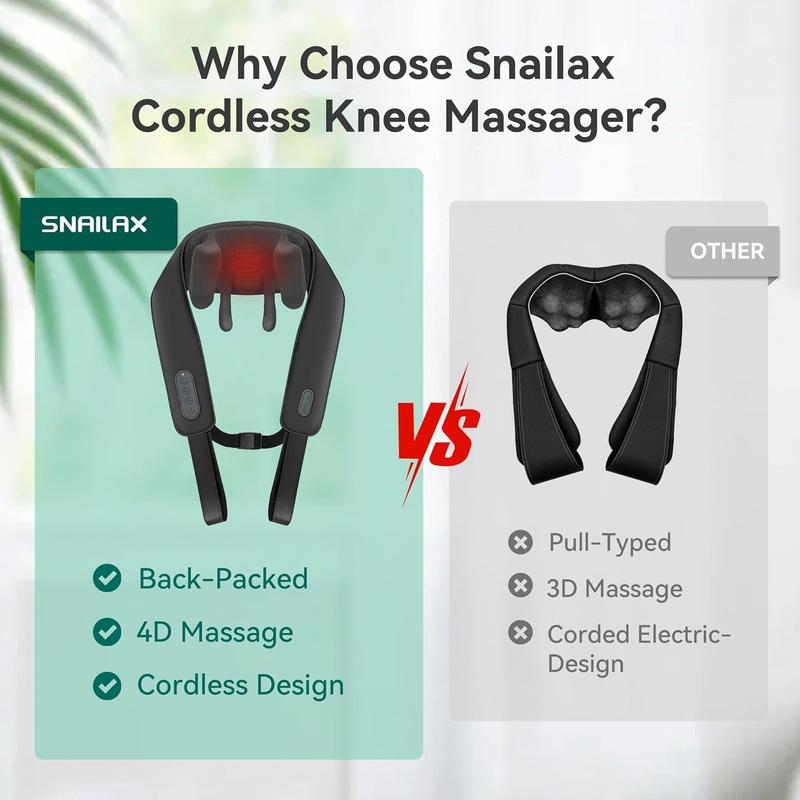 Cordless Neck Shoulder Massager with Soothing Heat, Upgarded 4D Deep Tissue Kneading, Shiatsu Neck Back Massager Pillow for Neck, Traps, Back, Gifts for Men Women Mom Dad