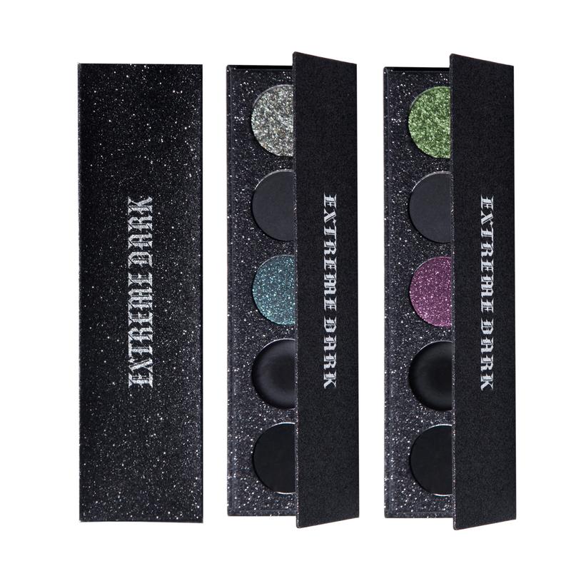 MAFFICK 5 COLORS EXTREME DARK EYESHADOW PALETTE for Smoky COS Stage Drama Creative Makeup Eyeshadow Glitter Cosmetic