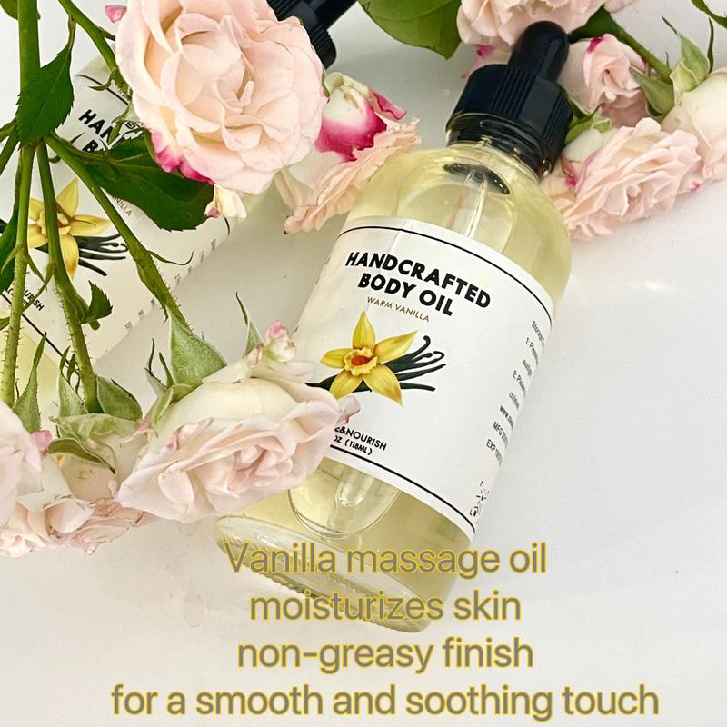 Handmade Warming Vanilla Moisturizing Oil for Silky Smooth Skin