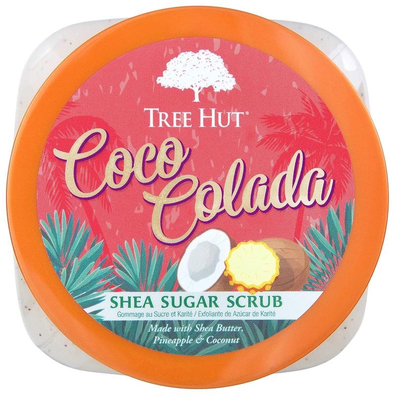 Tree Hut Shea Sugar Scrub Coco Colada, 18 oz, Ultra Hydrating and Exfoliating Scrub for Nourishing Essential Body Care