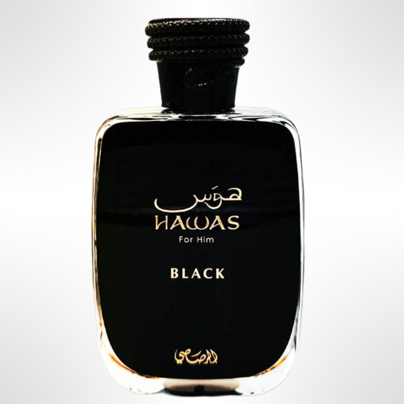 Rasasi Hawas Black + Hawas Ice 100ml (3.4 Fl oz) Long Lasting Perfume - Value Bundle - Fragrance Gift Bundle