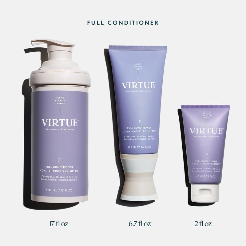 VIRTUE Full Volumizing Conditioner Thickens Hair Safe for All Types Sulfate Free Color Haircare Shampoo