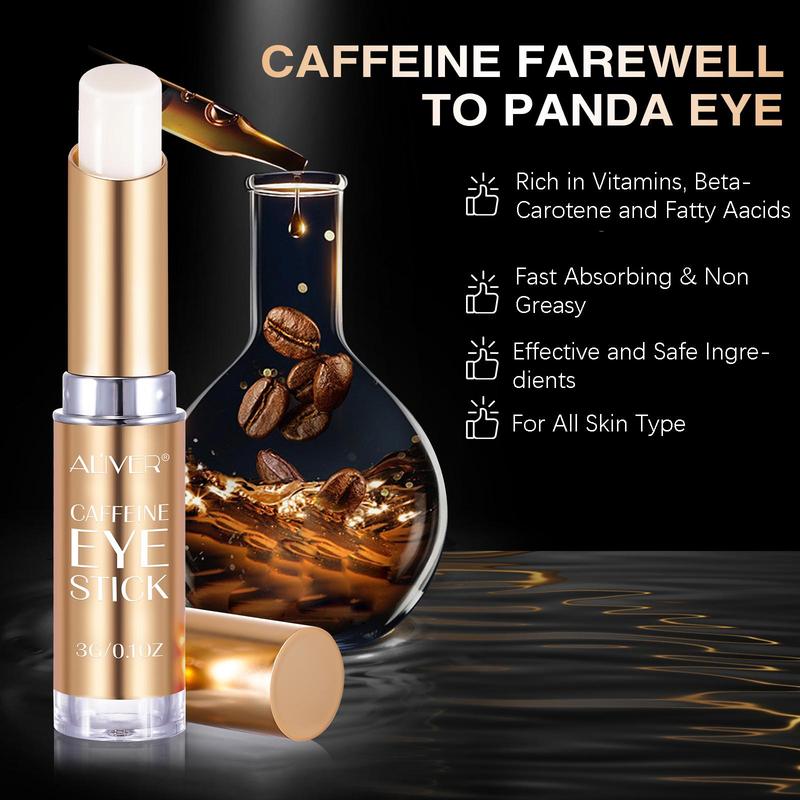 Caffeine Eye Stick, 1 Count 2 Counts Moisturizing & Nourishing Eye Stick, Lifting and Firming Eye Cream, Eye Care Product for Women & Men