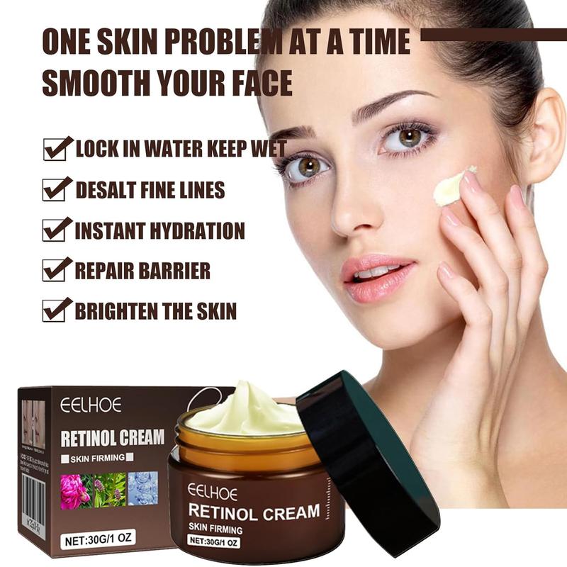 EELHOE Retinol Cream Anti-Aging Wrinkles Brightening Skin Moisturizing Facial Skin Skin Care Cream Firming and Lifting， Essence, with Hyaluronic Acid Vitamin E Hexapeptide, Anti Aging, , Revitalizing, Anti-Wrinkle Facial Moisturizer  Moisturizer