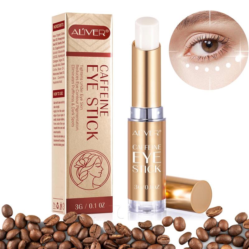 Caffeine Eye Stick, 1 Count 2 Counts Moisturizing & Nourishing Eye Stick, Lifting and Firming Eye Cream, Eye Care Product for Women & Men