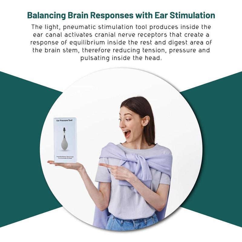 Ear Pressure Relief Tool, Eustachian Tube Unclogger for Headache Migraine Tinnitus, Earache Self-controlled Comfort Ear Massage Tool