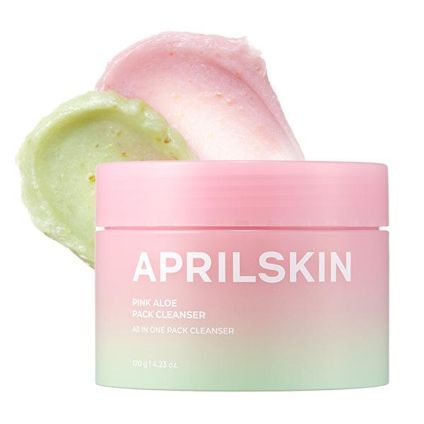 [APRILSKIN Official] 19M Pink Aloe Mask Cleanser (120g) | Bubble Soothing Mask to Foam with 72% Hydrating Ingredients | Kbeauty