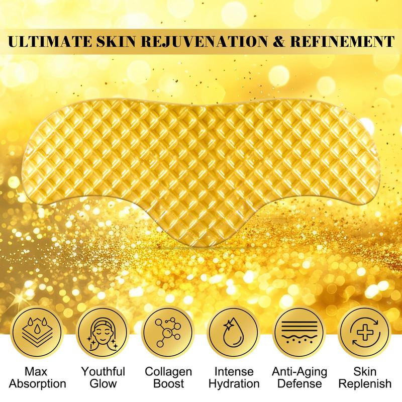 24k Gold Collagen Forehead Patches, 16pcs box Moisturizing Tightening Forehead Patches, Skin Care Patches for Women & Men