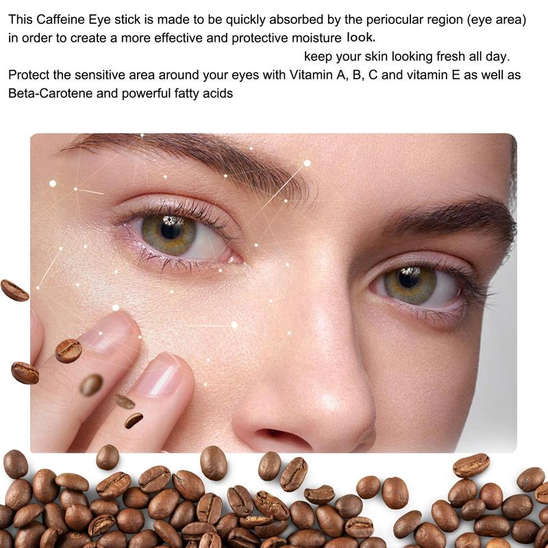 Caffeine Eye Stick, 1 Count 2 Counts Moisturizing & Nourishing Eye Stick, Lifting and Firming Eye Cream, Eye Care Product for Women & Men