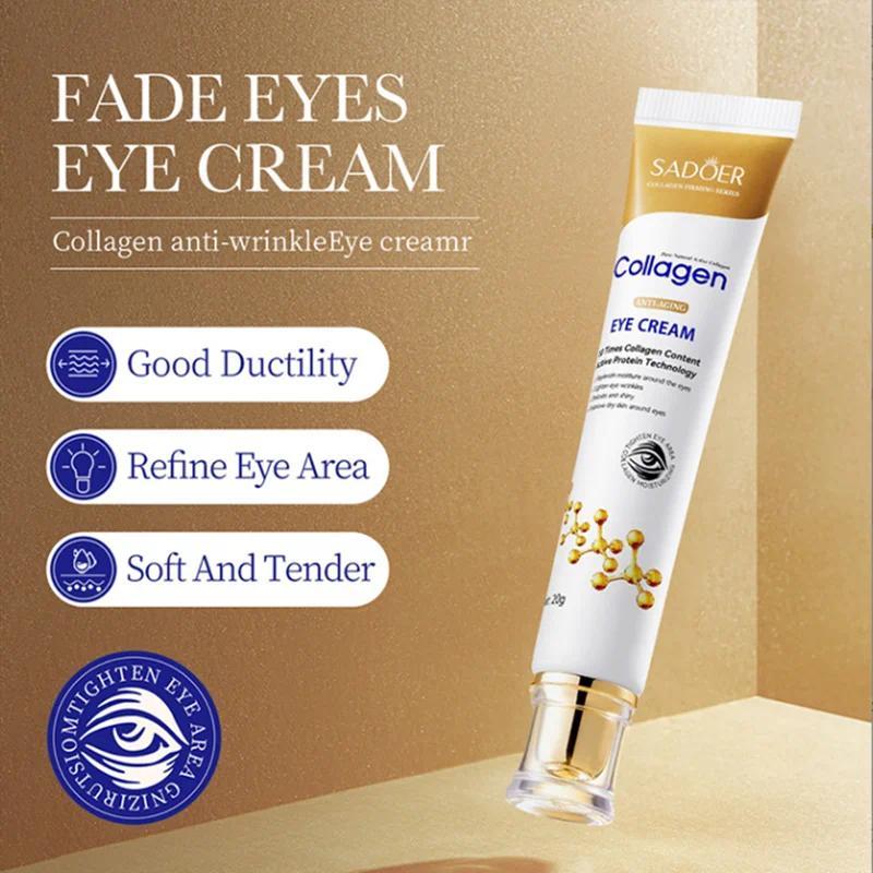 Instant Eye Bag Removal Cream Collagen Removal Wrinkles Firming Skin Fade Fine Lines Brighten Dark Circle Anti Puffiness 2024